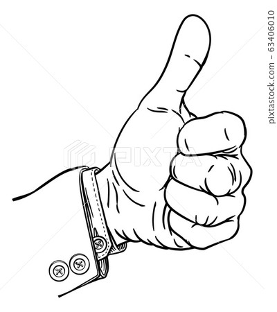 Hand Thumbs Up Gesture Thumb Out Fingers In Fist 63406010