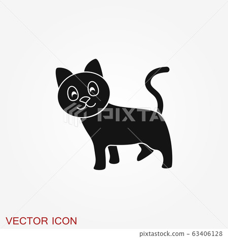 Kitty Vector Icon. Cat symbol isolated on Kitty Vector Icon. Cat symbol isolated on 63406128