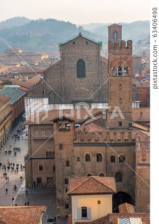 Basilica of San Petronio and Cityscape of Bologna Italy 63406498