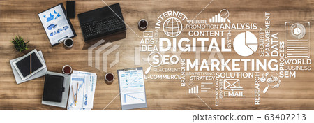 Marketing of Digital Technology Business Concept. 63407213