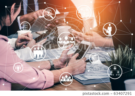 Human Resources and People Networking Concept. 63407291