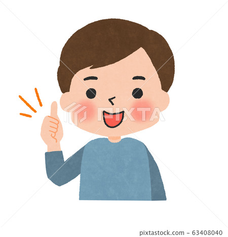 人，男性，面部表情，姿勢，水彩 63408040