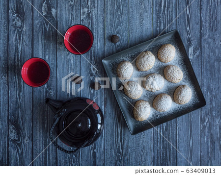 Egyptian cookies "Kahk El Eid". Top view Egyptian cookies "Kahk El Eid". Top view 63409013