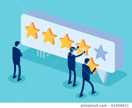 Clients choosing satisfaction rating and leaving Clients choosing satisfaction rating and leaving 63409021