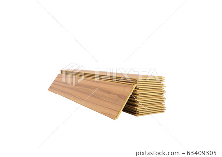 Set of wooden laminated construction planks 63409305