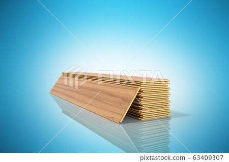 Set of wooden laminated construction planks 63409307