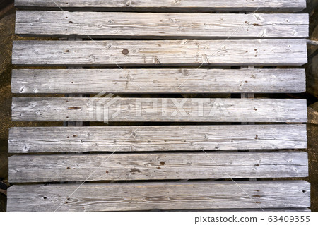 Close up wooden decking or flooring and tropical beach Close up wooden decking or flooring and tropical beach 63409355