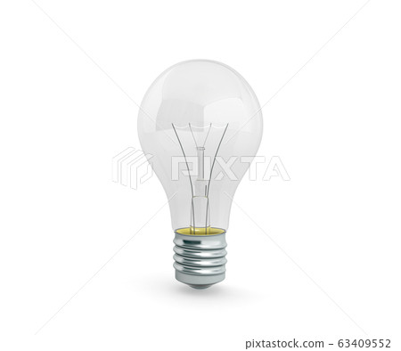 Lighting Bulb 3d render on white background Lighting Bulb 3d render on white background 63409552