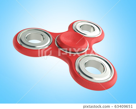 Hand Spiner 3d render on blue background 63409651