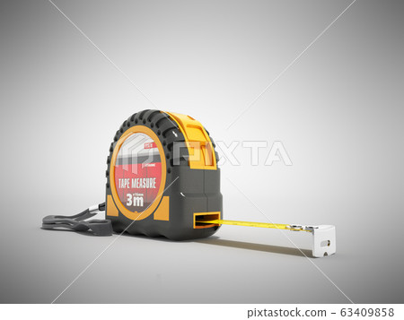 Construction roulette 3d render on grey background 63409858
