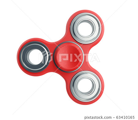 Red Hand Spiner 3d render on white background 63410165