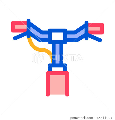 Bicycle Steering Wheel Icon Outline Illustration 63411095