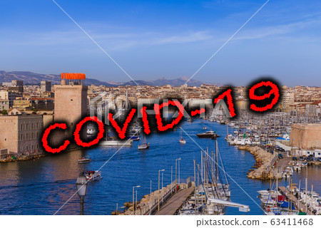Quarantine in France. Fort and Vieux Port - 63411468