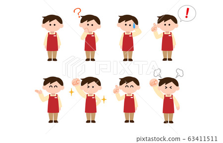 Supermarket clerk (male) set (deformed color) Supermarket clerk (male) set (deformed color) 63411511