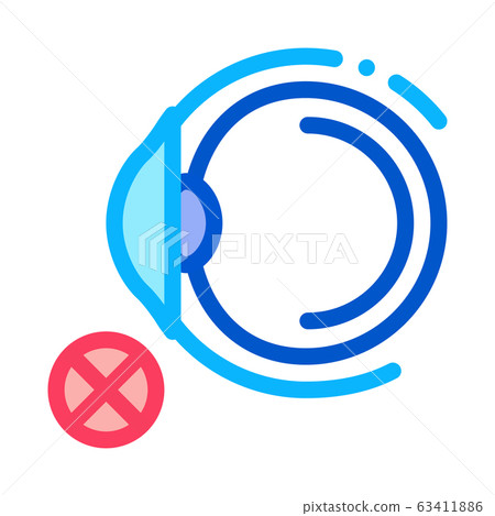 Eyeball Glaucoma Icon Vector Outline Illustration 63411886