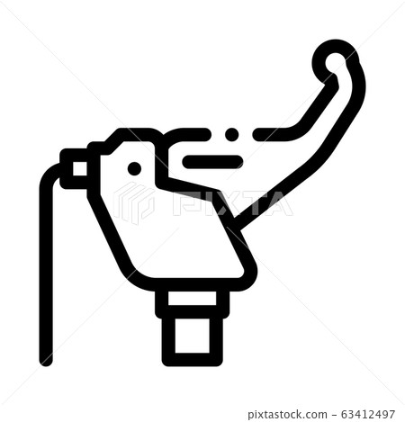 Bicycle Front Brake Vector Outline Illustration Bicycle Front Brake Vector Outline Illustration 63412497