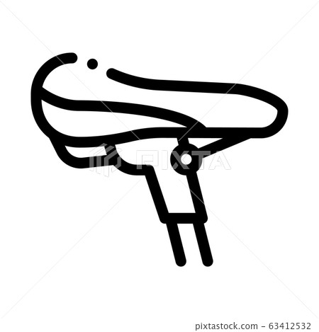 Bicycle Seat Icon Vector Outline Illustration Bicycle Seat Icon Vector Outline Illustration 63412532
