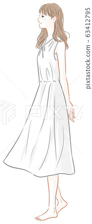 White one piece woman 63412795