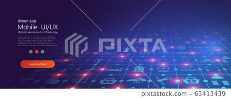 Internet, communication, travel, computer and kinds of technology for smart city conceptual. Internet of things icon innovation technology concept. Smart city wireless communication network IOT, ICT 63413439