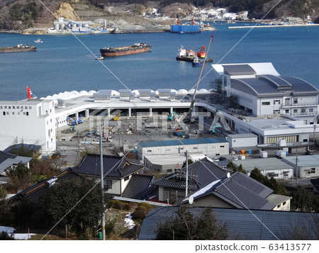 Ofunato City (Ofunato City Fish Market) after the Tohoku Pacific Ocean Earthquake Ofunato City (Ofunato City Fish Market) after the Tohoku Pacific Ocean Earthquake 63413577