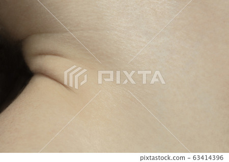 Texture of human skin. Close up of well-kept caucasian human body Texture of human skin. Close up of well-kept caucasian human body 63414396