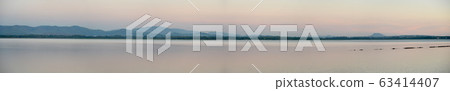 Panoramic view of Bang Pra reservoir in Chonburi, Panoramic view of Bang Pra reservoir in Chonburi, 63414407