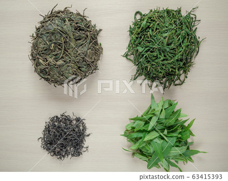 Stages of production of fermented tea leaves. Stages of production of fermented tea leaves. 63415393