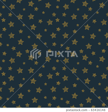 Concept of seamless pattern with hand drawn stars. Concept of seamless pattern with hand drawn stars. 63416148