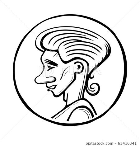 Profile young man in lap, sketch Profile young man in lap, sketch 63416341