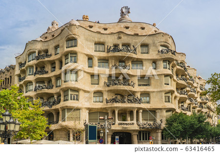 Gaudi Building in Barcelona, Spain Gaudi Building in Barcelona, Spain 63416465