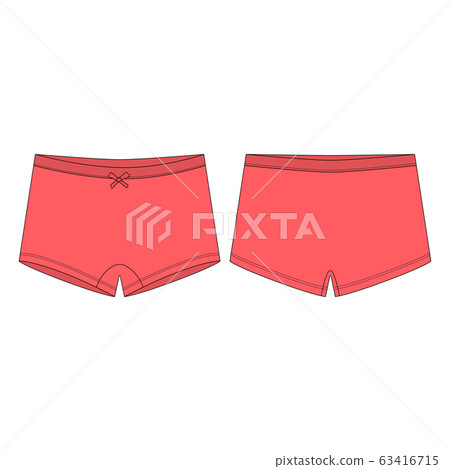 Mini-short knickers in red color on white 63416715