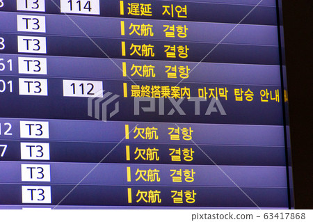 Flight information with a series of canceled flights (March 2020 new coronavirus) 63417868