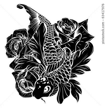 Giant carp fish vector illustration silhouette image 63417976