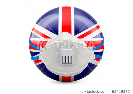 The United Kingdom with filtering half face mask, The United Kingdom with filtering half face mask, 63419275