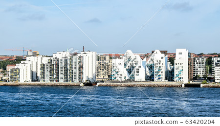 Modern residential buildings at the port of Aarhus in Denmark 63420204