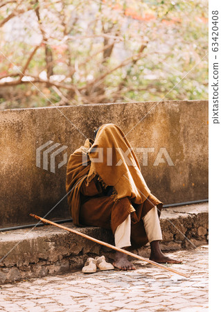beggar, Aksum, Ethiopia Africa 63420408