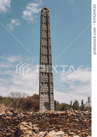 Famous ancient obelisks in city Aksum, Ethiopia Famous ancient obelisks in city Aksum, Ethiopia 63420410
