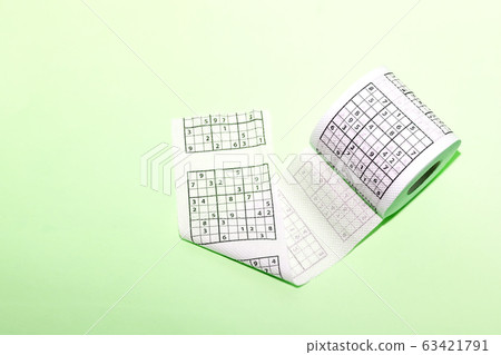 toilet paper with sudoku Coronavirus lockdown 63421791