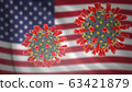 Concept of new coronavirus epidemic outbreak in USA 63421879