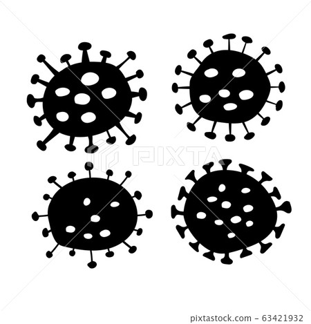 Doodle Cartoon Drawing of Covid-19 or Corona Virus 63421932