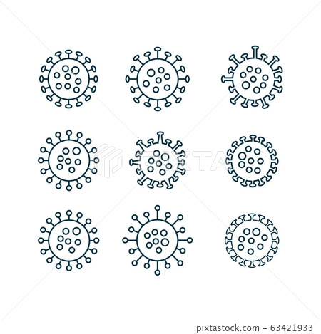 Set of Corona Virus or Covid-19 Drawing Set of Corona Virus or Covid-19 Drawing 63421933