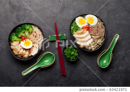 Asian noodle ramen soup 63421971