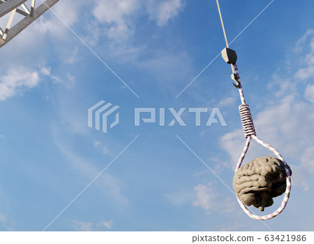 criminal mind with hangman noose 3d rendering 63421986