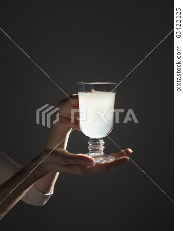 A glass of water with soluble tablet A glass of water with soluble tablet 63422125