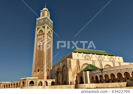 哈桑二世清真寺在摩洛哥卡薩布蘭卡 63422709