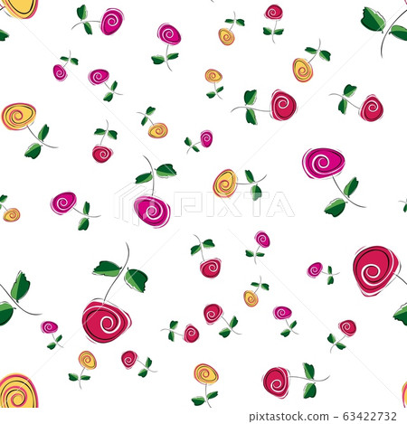 Abstract roses on a white background. Abstract roses on a white background. 63422732