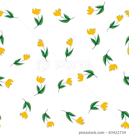 Abstract tulips on a white background. Abstract tulips on a white background. 63422734