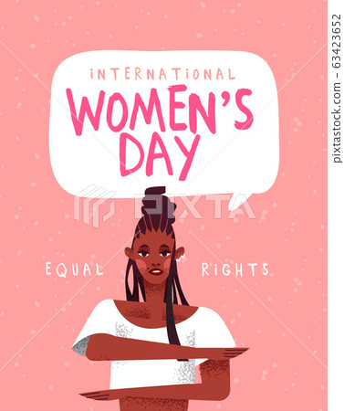 Womens day greeting card for equal women rights Womens day greeting card for equal women rights 63423652