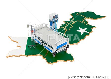 Intensive care unit ICU in Pakistan, 3D rendering 63423718