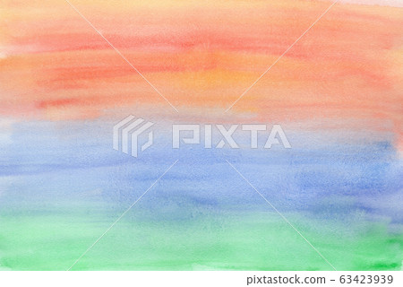 Nature gradient green, blue and orange watercolor Nature gradient green, blue and orange watercolor 63423939